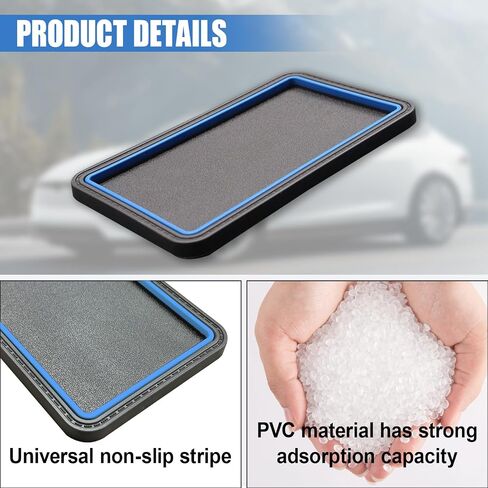 Car Dashboard Anti-Slip Grip Mat, Cell Phone Holder Gel Pad, Multifunctional Dashboard Sticky Pad, Universal Vehicle Interior Accessories for GPS, Keychains, Sunglasses (Blue) in Saudi Arabia