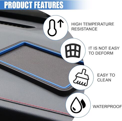 Car Dashboard Anti-Slip Grip Mat, Cell Phone Holder Gel Pad, Multifunctional Dashboard Sticky Pad, Universal Vehicle Interior Accessories for GPS, Keychains, Sunglasses (Blue) in Saudi Arabia
