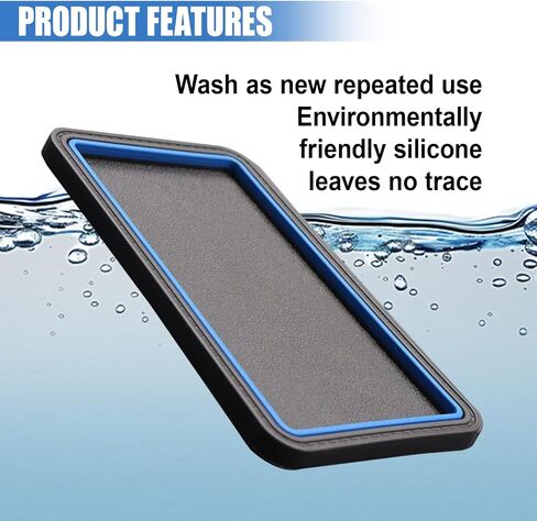 Car Dashboard Anti-Slip Grip Mat, Cell Phone Holder Gel Pad, Multifunctional Dashboard Sticky Pad, Universal Vehicle Interior Accessories for GPS, Keychains, Sunglasses (Blue) in Saudi Arabia
