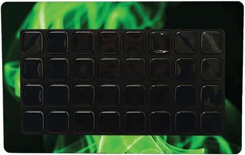 MightySkins Skin Compatible with Elgato Stream Deck XL - Green Flames | Protective, Durable, and Unique Vinyl Decal wrap Cover | Easy to Apply, Remove, and Change Styles | Made in The USA in Saudi Arabia
