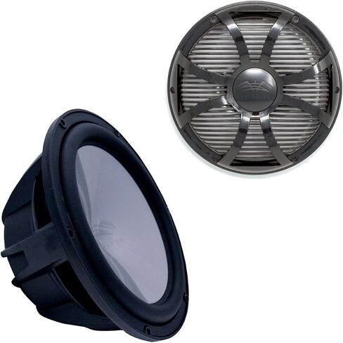 الأصوات الرطبة REVO10HPS4 -B Revo عالية الطاقة 10 "مضخم صوت مع شواء - مضخم الصوت الأسود والوجه الأسود المغلقة SW GRILL in Saudi Arabia