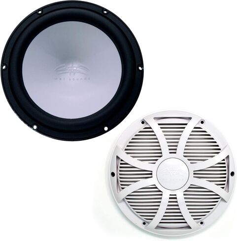 الأصوات الرطبة Revo10FAS2-B 10 "SPOTWOOFER MARINE الأسود 2-أوم مع شواية سلسلة من المياه المالحة البيضاء in Saudi Arabia