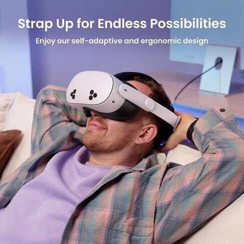 KIWI design K4 Head Strap, VR Headset Accessories and V4 Facial Interface 2 Face Pads Only Compatible with Quest 3S in Saudi Arabia