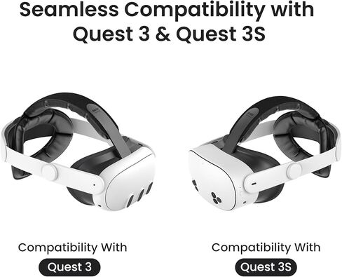 KIWI design K4 Head Strap, VR Headset Accessories and V4 Facial Interface 2 Face Pads Only Compatible with Quest 3S in Saudi Arabia