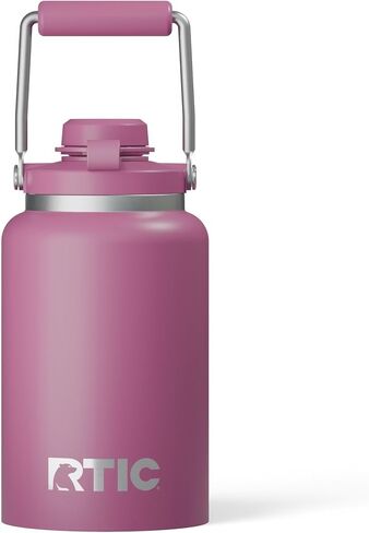RCIT Half Gallon Outback Jug ، الفولاذ المقاوم للصدأ ، زجاجة ماء معزول مع غطاء ومقبض ، عزل فراغ خالي in Saudi Arabia