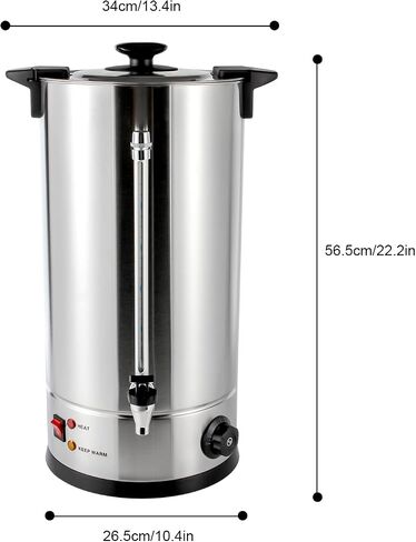 جرة القهوة التجارية ، 8L/2.11GAL من الفولاذ المقاوم للصدأ صانع القهوة صانع القهوة الساخن للمنزل ، الحفلة ، المكتب ، الزفاف ، الفضة in Kuwait