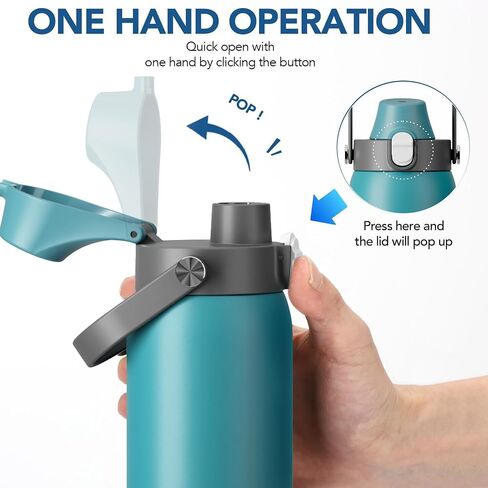 2 IN 1 Lid for Owala Freesip Water Bottle, Replacement Lid for Owala 16oz 24oz 25oz 32oz 40oz, One Button Water Bottle Top Lid, BPA-Free Owala Accessories, Leak-Proof and Dishwasher Safe in Saudi Arabia