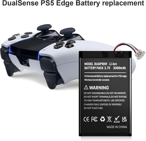 3000mAh Battery for Sony PlayStation Dualsense Edge Controller, New Upgrade High Capacity Replacement Battery for Sony PS5 Dualsense Edge Wireless Controller with Repair Tool Kit in Saudi Arabia
