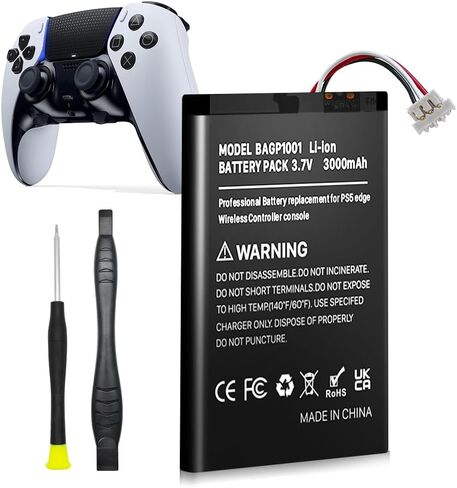 3000mAh Battery for Sony PlayStation Dualsense Edge Controller, New Upgrade High Capacity Replacement Battery for Sony PS5 Dualsense Edge Wireless Controller with Repair Tool Kit in Saudi Arabia