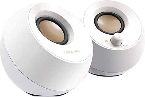 Creative Pebble 2.0 USB-Powered Desktop Speakers with Far-Field Drivers and Passive Radiators for PCs and Laptops (White) (Renewed) in Saudi Arabia