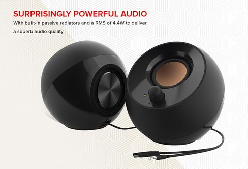 Creative Pebble 2.0 USB-Powered Desktop Speakers with Far-Field Drivers and Passive Radiators for PCs and Laptops (White) (Renewed) in Saudi Arabia