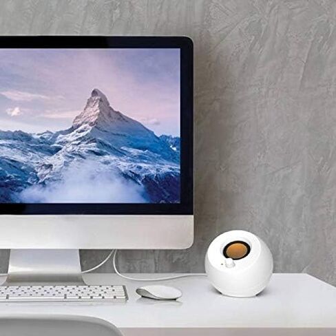 Creative Pebble 2.0 USB-Powered Desktop Speakers with Far-Field Drivers and Passive Radiators for PCs and Laptops (White) (Renewed) in Saudi Arabia