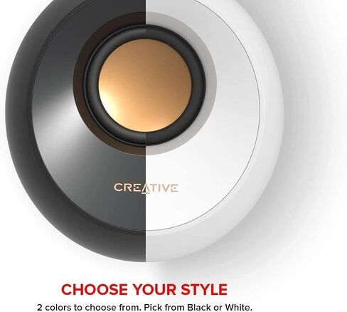 Creative Pebble 2.0 USB-Powered Desktop Speakers with Far-Field Drivers and Passive Radiators for PCs and Laptops (White) (Renewed) in Saudi Arabia