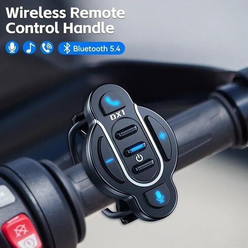 زر وسائط Bluetooth اللاسلكية IPX6 مقاوم للماء عن بعد المساعد صوت الاستيقاظ للدراجة النارية مقود المقود اللاسلكي القابل لإعادة الشحن in Kuwait