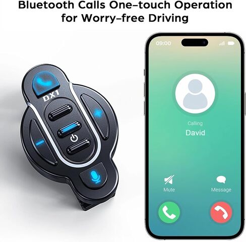 زر وسائط Bluetooth اللاسلكية IPX6 مقاوم للماء عن بعد المساعد صوت الاستيقاظ للدراجة النارية مقود المقود اللاسلكي القابل لإعادة الشحن in Kuwait
