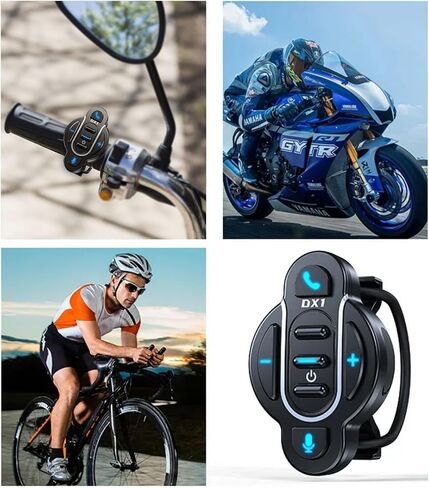 زر وسائط Bluetooth اللاسلكية IPX6 مقاوم للماء عن بعد المساعد صوت الاستيقاظ للدراجة النارية مقود المقود اللاسلكي القابل لإعادة الشحن in Kuwait
