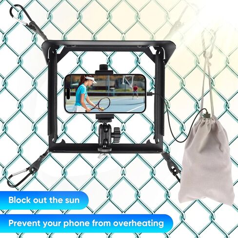 Metal Phone Fence Mount with Adjustable Shade,Game Changer Mounting Kit for iPhone,Mevo Start, GoPro and Other Action Cameras,Fence Mount for Baseball,Softball and Tennis Games in Saudi Arabia