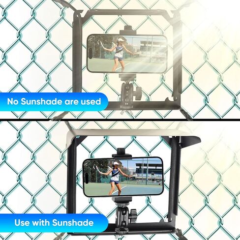Metal Phone Fence Mount with Adjustable Shade,Game Changer Mounting Kit for iPhone,Mevo Start, GoPro and Other Action Cameras,Fence Mount for Baseball,Softball and Tennis Games in Saudi Arabia