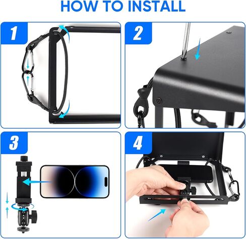 Metal Phone Fence Mount with Adjustable Shade,Game Changer Mounting Kit for iPhone,Mevo Start, GoPro and Other Action Cameras,Fence Mount for Baseball,Softball and Tennis Games in Saudi Arabia