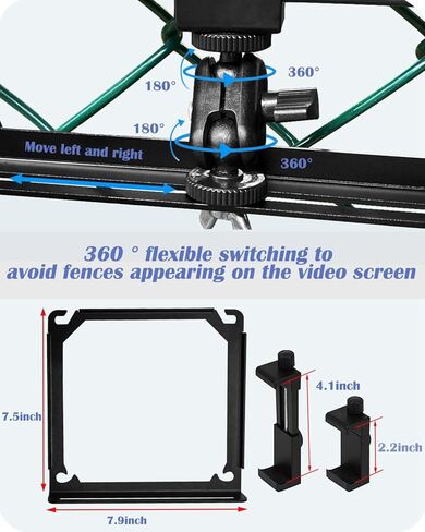 Phone Fence Mount, Gamechanger Mounting Kit for iPhone, Phones, Mevo Start and Other Action Cameras, for Recording Baseball, Football, Rugby, Softball, Hockey and Tennis Games (N2 Black) in Kuwait