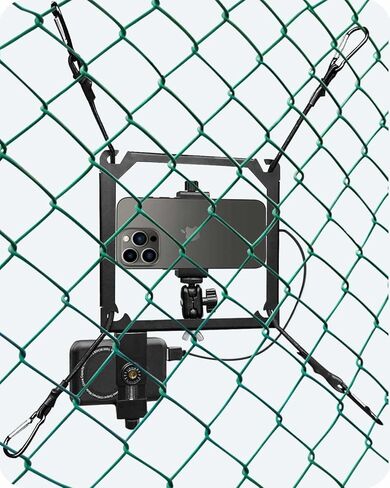 Phone Fence Mount, Gamechanger Mounting Kit for iPhone, Phones, Mevo Start and Other Action Cameras, for Recording Baseball, Football, Rugby, Softball, Hockey and Tennis Games (N2 Black) in Kuwait