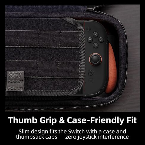 by Skull & Co. Maxcarry Case for Nintendo Switch 2: Portable Hard Shell Protective Travel Carrying Case with Huge Storage, NeoGrip, GripCase & Accessories- Black in Kuwait