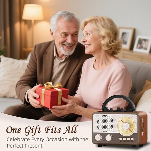 Radio Portable AM FM SW Bluetooth Speaker Vintage Radios with Phone Stand TF Card/AUX/USB Small Retro Radio Battery Powered&Solar for Outdoor Old Vintage Decor Birthday Gifts for Women,Men,Dad in Saudi Arabia