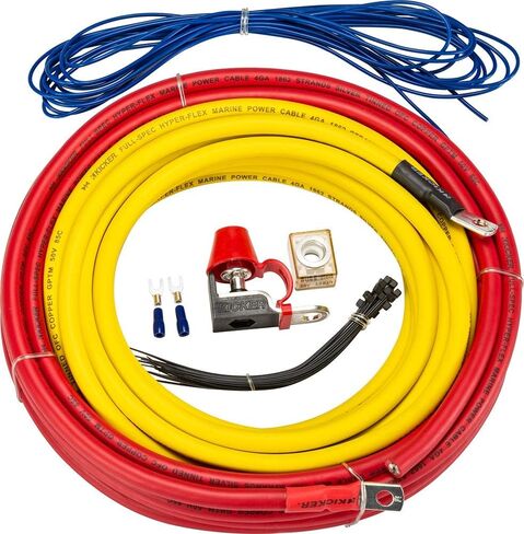 حزمة amp amp و kit الأسلاك المكونين من 200 واط 600 و 6 قناة kma series marine amplifier مع مجموعة 4Awg Power Wiring kit - مجموعة القوارب - 48kma600.6 مكبر للصوت و 47kmpk4 مجموعة الأسلاك in Saudi Arabia