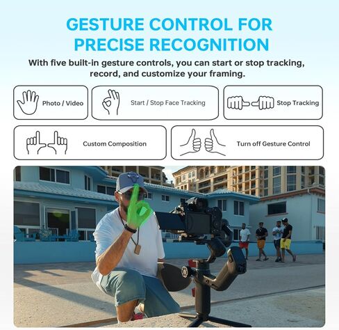 FeiyuTech SCORP Mini 3 Pro Gimbal Stabilizer for Camera, Max 59ft AI Tracking, Gimbal with Remote Handle&Cooling Mount, for Sony/Canon/Nikon/Gopro/DJI Action 5 pro/iPhone(Max 4.4lbs) Vertical Shooting in Kuwait