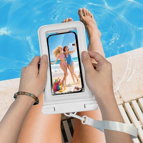 IPX8 Floating Waterproof Dry Bag 2-Pack, 7.2 Inch Waterproof Phone Pouch for iPhone 16/15/14 Pro Max Galaxy S24/S23 Adjustable Lanyard + wrist strap Beach Swimming Travel Essentials Black in Saudi Arabia