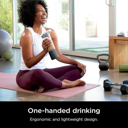 Ninja Blast 16 oz. Personal Portable Blender with Leak Proof Lid and Easy Sip Spout, Perfect for Smoothies, Cordless, USB-C Rechargeable, Dishwasher Safe Parts (Renewed) (Black) in Saudi Arabia