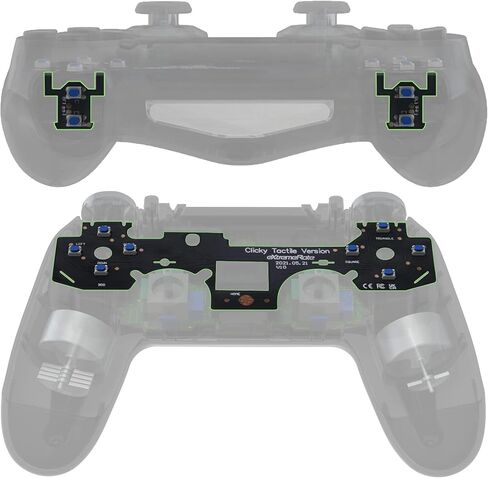 أزرار نقرات ملموسة كاملة لمادة PS4 لوحدة التحكم في الكتف ، أزرار DPAD ، زر FlashShot مخصص توقف كبل فليكس ، مجموعة نقرة الماوس لوحدة التحكم PS4 CUH-ZCT2 JDM-040/050/055 in Kuwait