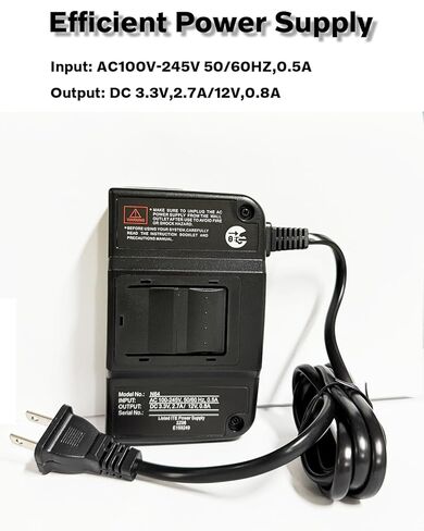 N64 مزود الطاقة وكابل AV ، محول إمدادات الطاقة AC وحبل كابل المركب AC متوافق مع Nintendo 64 in Kuwait