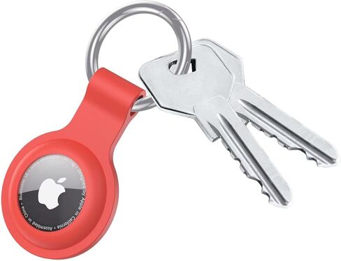 4 حزمة Airtag Case -keychain حامل - غطاء سيليكون مقاوم للصدمات مع حلقة رئيسية لإكسسوارات Apple Airtag (حيوانات أليفة/أطفال/مفاتيح) (Orange+Pink+أصفر+Mint Green) in Kuwait