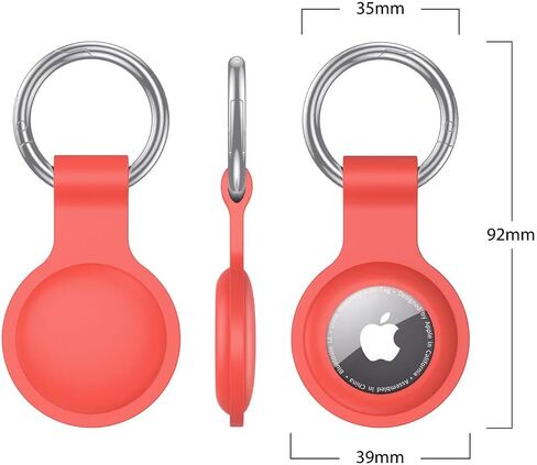 4 حزمة Airtag Case -keychain حامل - غطاء سيليكون مقاوم للصدمات مع حلقة رئيسية لإكسسوارات Apple Airtag (حيوانات أليفة/أطفال/مفاتيح) (Orange+Pink+أصفر+Mint Green) in Kuwait