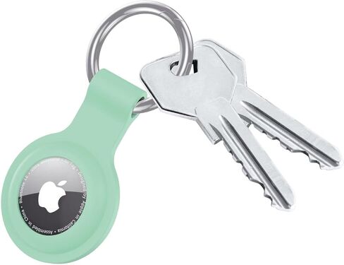4 حزمة Airtag Case -keychain حامل - غطاء سيليكون مقاوم للصدمات مع حلقة رئيسية لإكسسوارات Apple Airtag (حيوانات أليفة/أطفال/مفاتيح) (Orange+Pink+أصفر+Mint Green) in Kuwait
