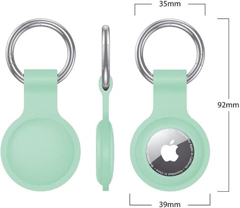 4 حزمة Airtag Case -keychain حامل - غطاء سيليكون مقاوم للصدمات مع حلقة رئيسية لإكسسوارات Apple Airtag (حيوانات أليفة/أطفال/مفاتيح) (Orange+Pink+أصفر+Mint Green) in Kuwait