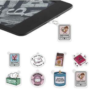 Dust Plug Charms for Kindle, Book Lover Theme Kindle E-Reader Accessories Charm,Cute Type C/USB C Dust Plug,Gift for Book Lover Readers in Kuwait