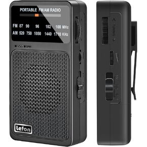 Trelc Portable Radio Am FM ، أجهزة الراديو الجيب مع استقبال ممتازة ، مكبر صوت وسماعات الرأس ، أجهزة راديو ترانزستور مصغرة تعمل بالبطارية مع مقطع خلفي للداخل ، في الهواء الطلق ، هدية للمسنين (الأسود) in Kuwait