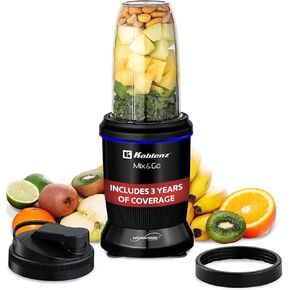Koblenz Mix&Shake Blender, 20 oz Portable Blender, 600W Motor, Pulse, ON/OFF Functions, Stainless Steel Blades, Shakes, Sauces, Smoothie Maker, (1) 20 oz To-Go Bottle, Blue, MSKM-600 A in Kuwait