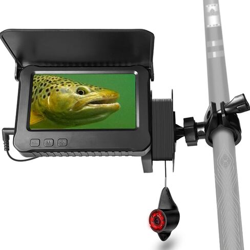 【𝟮𝟬𝟮𝟲 𝗡𝗘𝗪】3-in-1 Underwater Fishing Camera 4.3" IPS, 1000TVL Ice Fishing Camera Underwater, Fish Camera for Fish Line Portable Fish Finder, 5-Level IR, USB-C, for Ice, Boat, Kayak Fishing, 49FT in Saudi Arabia
