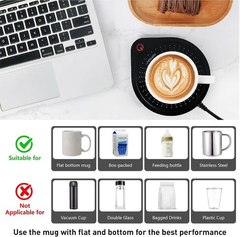 Coffee Mug Warmer,Electric Beverage Warmers, Cup Warmer for Heating Coffee, Beverage, Milk, Tea and Hot Chocolate (Black) in Saudi Arabia