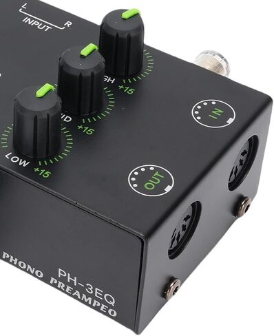 GOWENIC Phonograph Amplifier, Phono Preamp Multifunctional Stable Transfer Headphone Jack for MM MC Cartridges (US Plug 100-240V) in Saudi Arabia