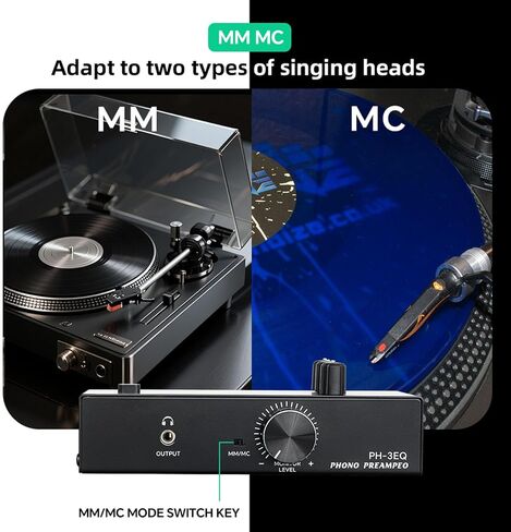 ASIXXSIX MM/MC PHERAMP ، 5 PIN XLR إدخال الإدخال المحترف ستيريو فونو preamplifier لاستريو لاعب السجل الدوار ، إخراج سماعة رأس 3.5 مم (الولايات المتحدة) in Saudi Arabia