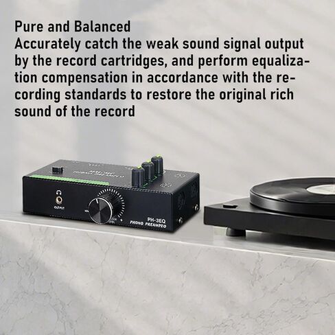 fosa mm mc phono preamp turntable amplifier مع 3 مخرجات إدخال XLR لضبط النطاق XLR للتسجيل preamplifier (US Plug 100-240V) in Saudi Arabia