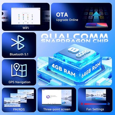 2G+64G Car Radio for Toyota Corolla 2009-2013, Android Car Stereo Wireless Carplay, Rimoody 9 inch Touch Screen for Corolla Android Auto Bluetooth GPS WiFi FM Mirror Link RCA + Backup Camera in Saudi Arabia
