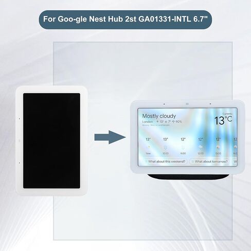 استبدال شاشة LCD Display Touch Screen Digitizer Assemberbly متوافق مع Google Nest Hub 2st GA01331-intl 6.7 "مع أدوات （أبيض） in Kuwait