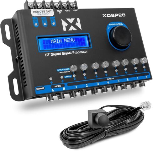 NVX XDSP28 8-channel X-Series 15 Band Parametric EQ Digital Processor (DSP) مع شاشة LCD ، Bluetooth المدمج ووحدة تحكم المستوى البعيد in Saudi Arabia