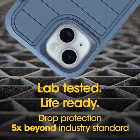 OtterBox iPhone 14, & iPhone 13 (Only) - Defender Series Case - Case Only - Screenless - Rugged & Durable - with Port Protection - Microbial Defense Protection (Black) in Saudi Arabia