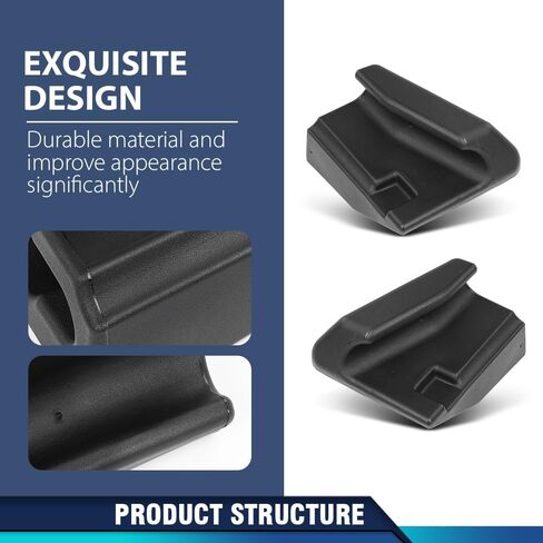 PIT66 Rear Speaker Sound Wedges Left & Right Side Pair Compatible with Jeep Wrangler YJ CJ 1976-1995 Black in Saudi Arabia